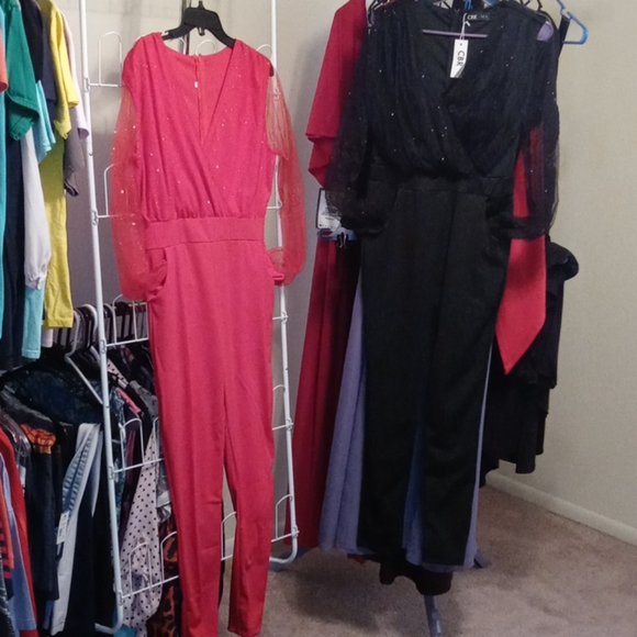 Black Glitter Jumpsuit - Picture 6 of 6